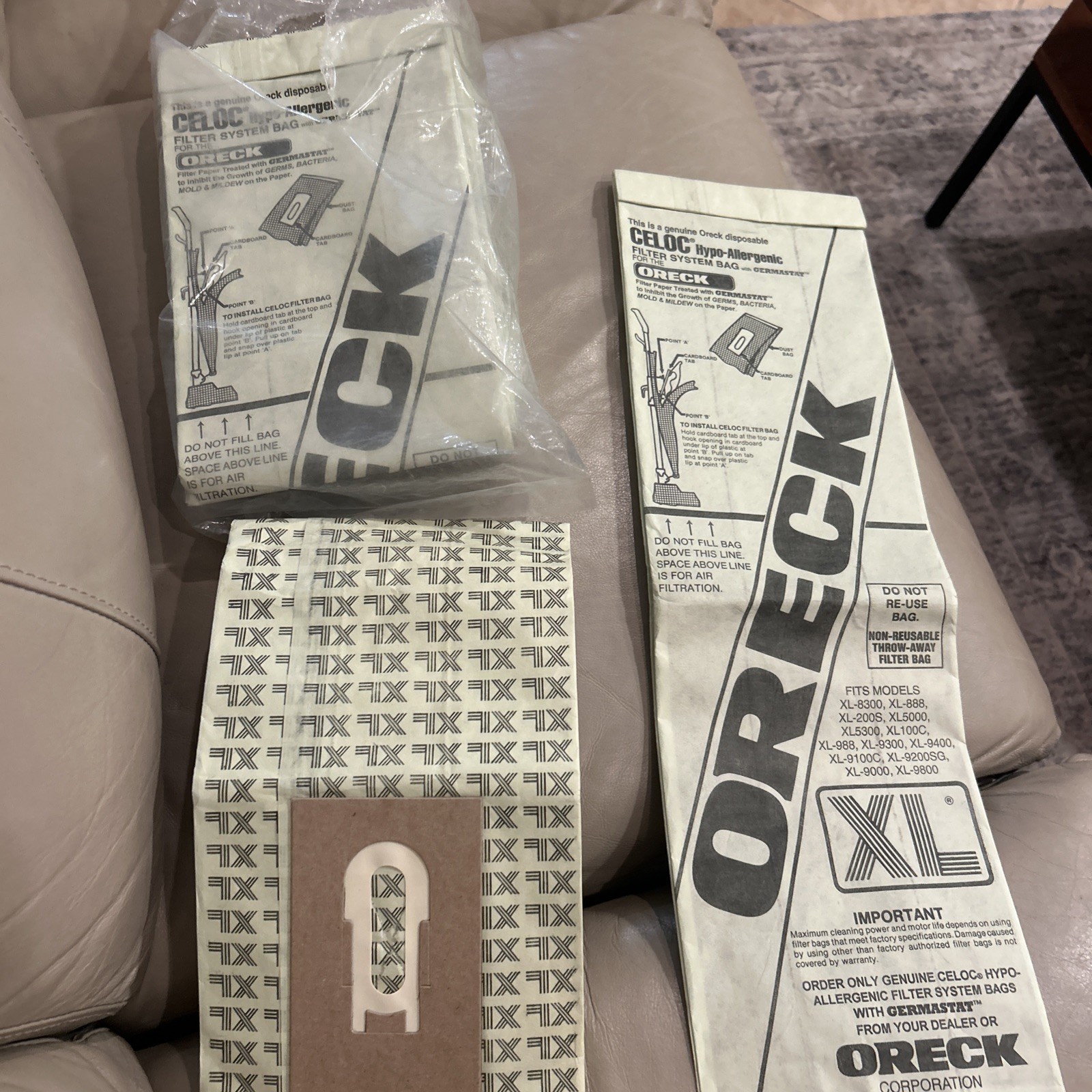 Pack of 11 Oreck XL Celoc Vacuum Cleaner Bags See Pictures For Which Models