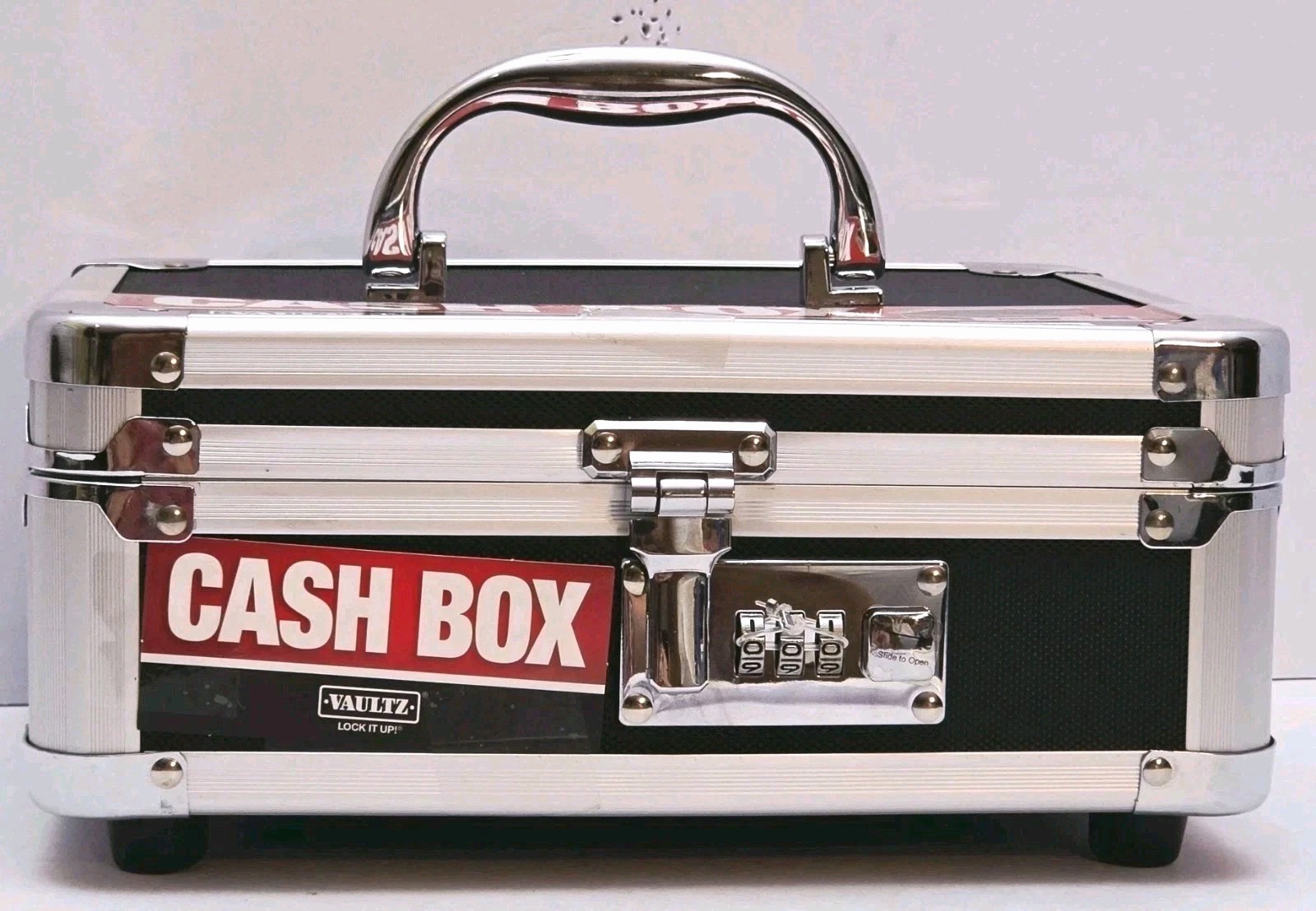 Vaultz Locking Cash Box w/ Combination Lock & Carrying Handle 8.5″x10″x4″, New
