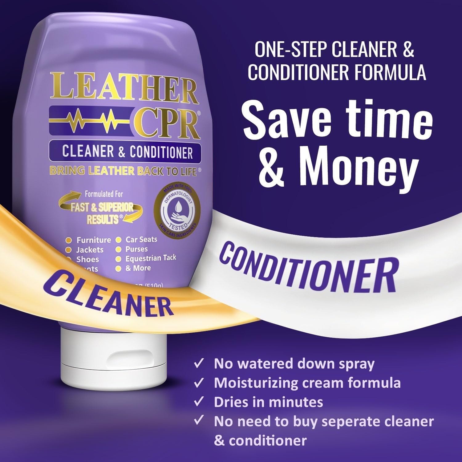 Leather Cleaner & Conditioner 18oz – Furniture, Car Seats