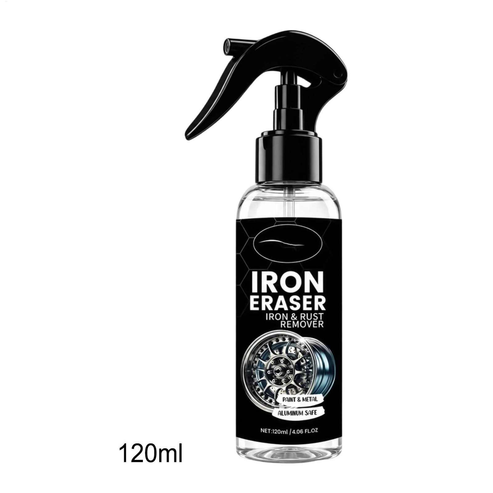 Iron Eraser Rust Remover Spray, Car Wheel Paint Brake Dust Fast Cleaner 120ML US
