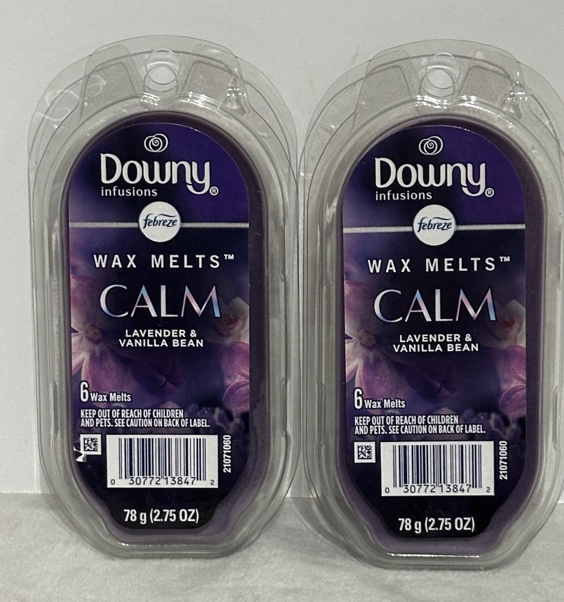 3 Febreze Downy Infusions Calm Wax Melts Lavender & Vanilla Bean 2.75oz