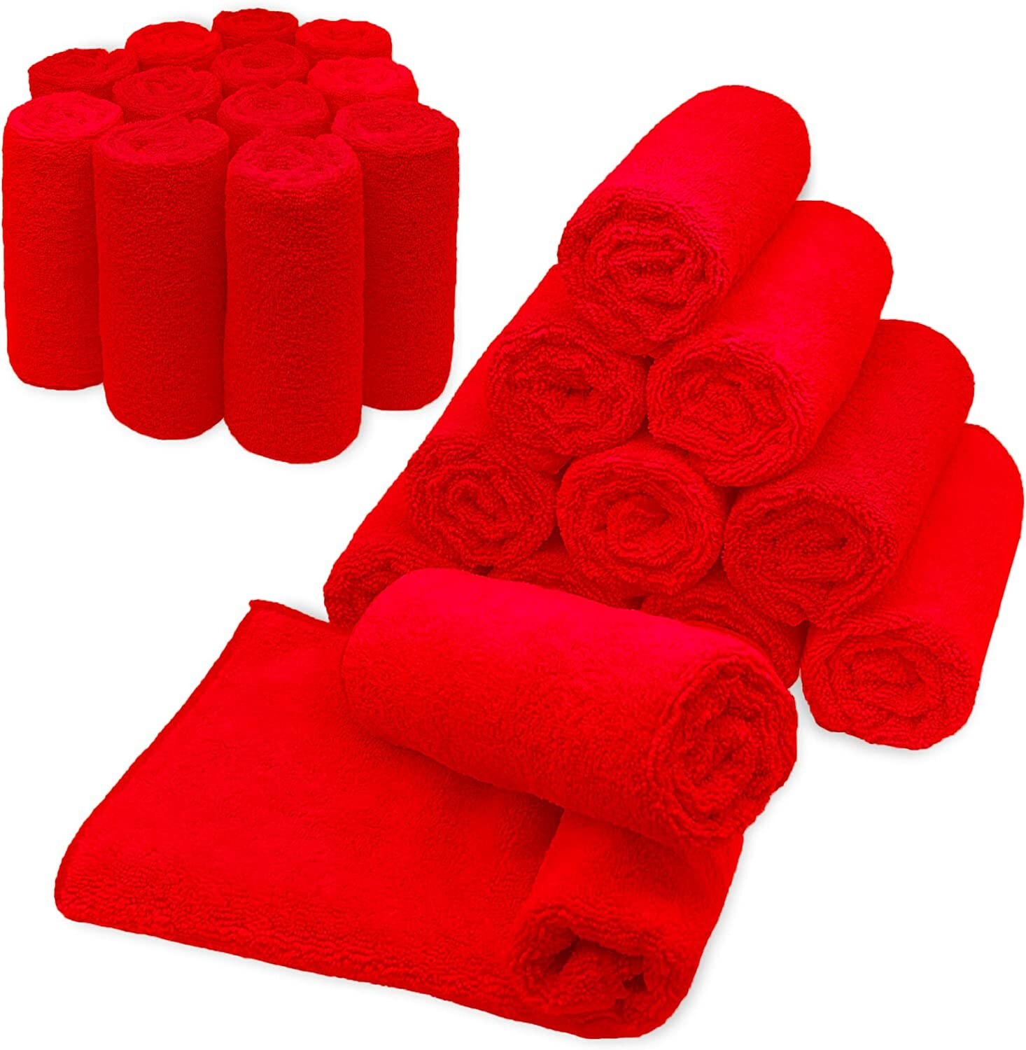 Microfiber Cleaning Cloth Set Of 24 Towel Rag Car Polishing Detailing No-Scratch