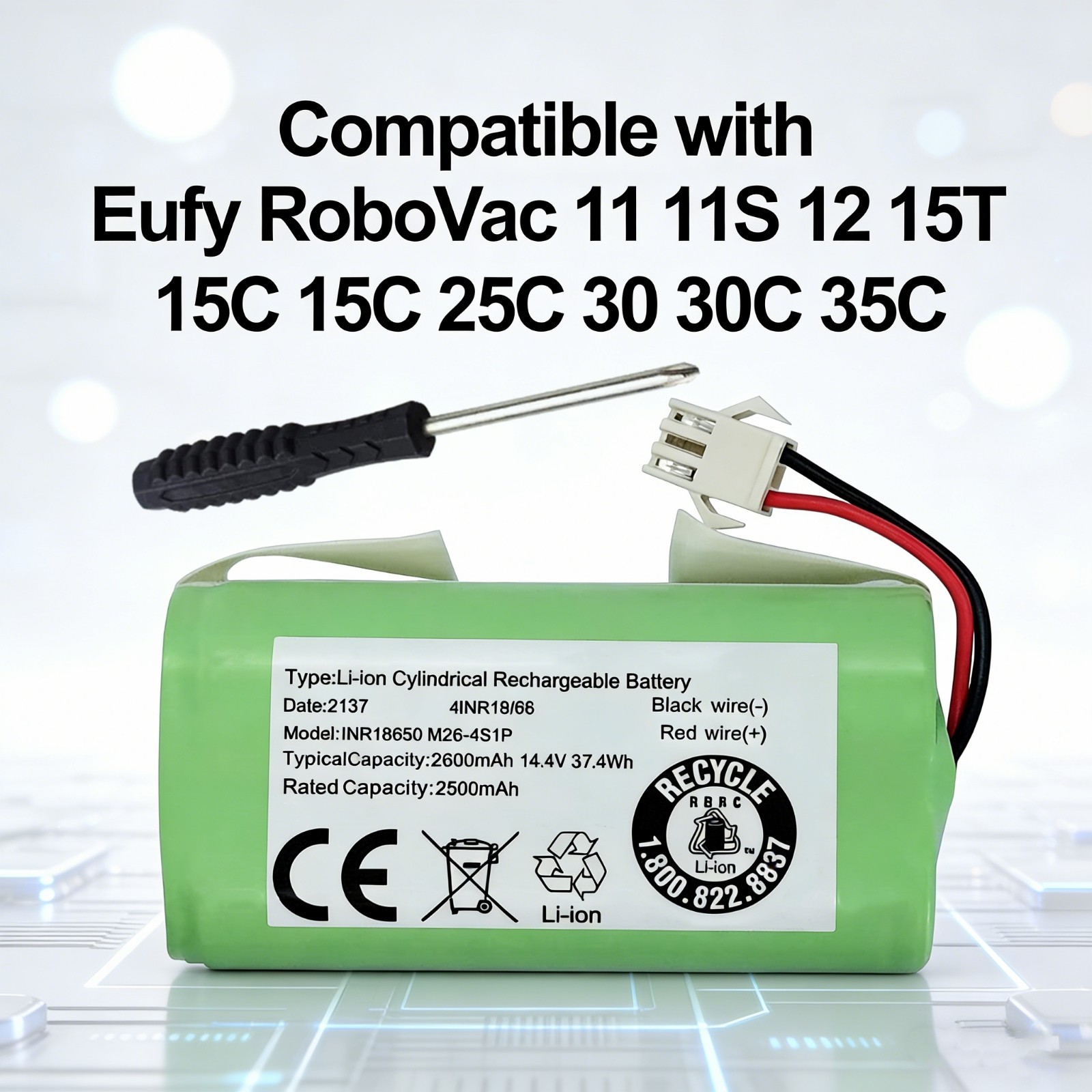 OEM Battery for Eufy RoboVac 11 11S Max 12 15 15T 15C Max, 25C 30 30C 35C Robot