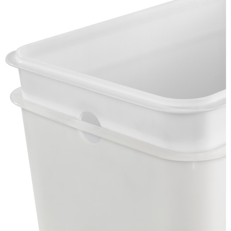 2.7gal Step Trash Can Clear Small Pedal-Operated Lid, Bathroom Garbage