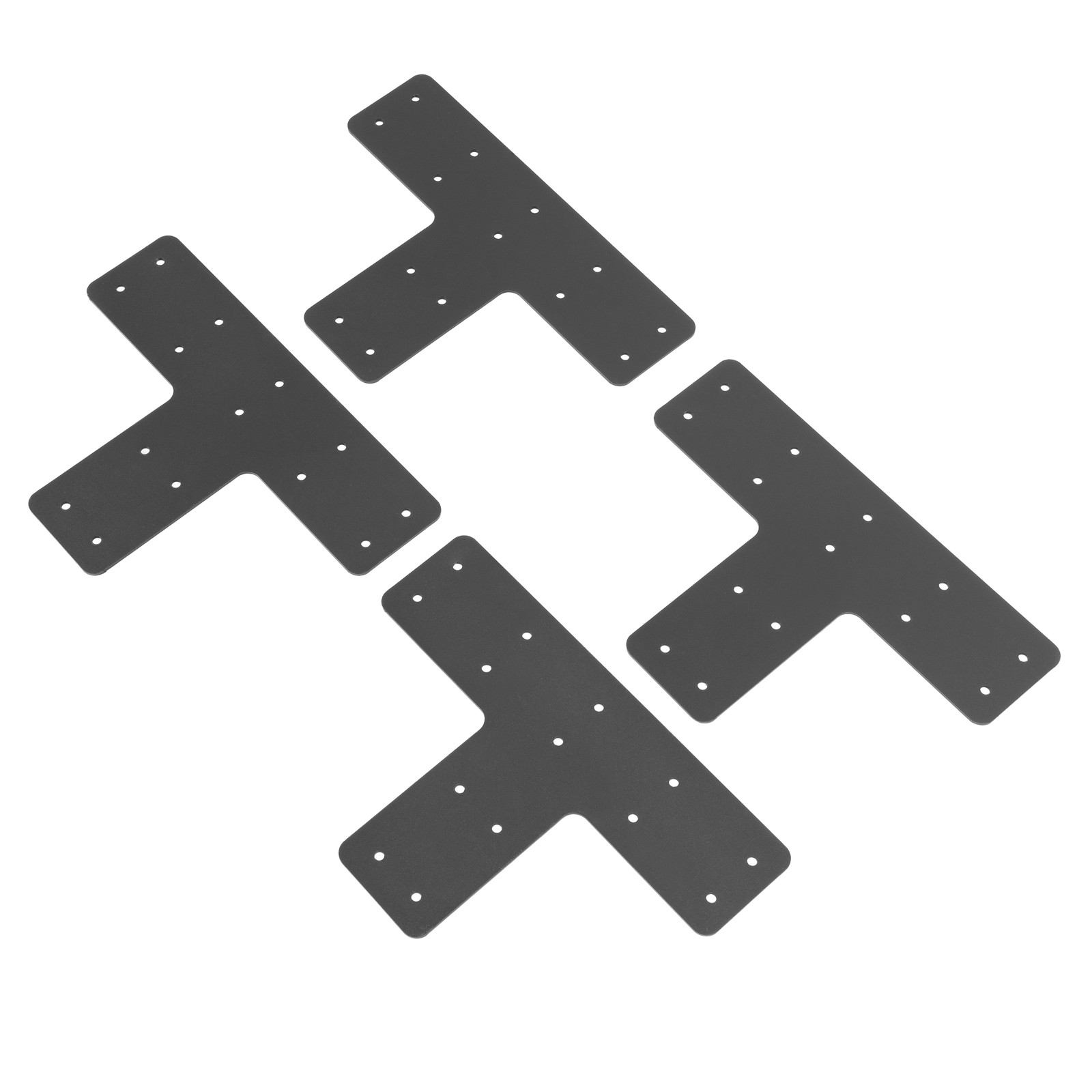 12*8″ 4PCS T Post Frame Pergola Bracket Flat Mending Plate Fit 4×4″,6″x6″ Lumber