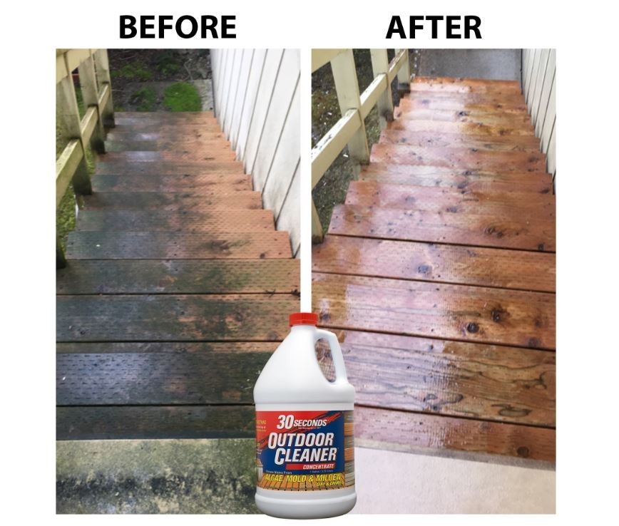 30 Seconds Outdoor Concentrate Algae Mold and Mildew Cleaner (1 Gallon) – 2 Pack