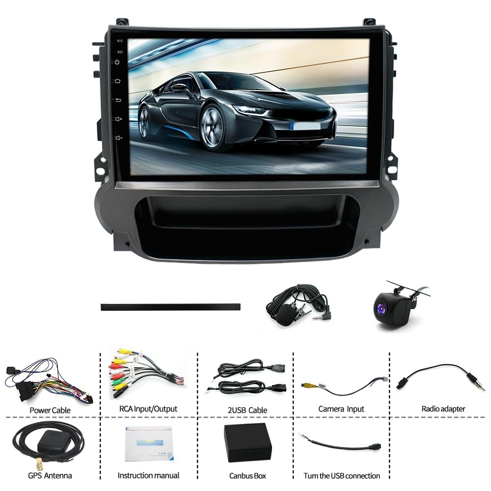 2+32G Android 13 9″ Wireless Carplay GPS Backup Cam Chevrolet Malibu 2011-2015