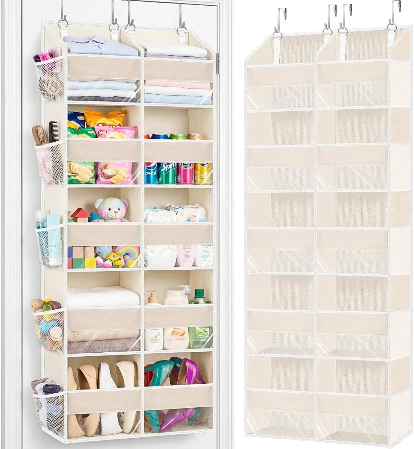 Eco-Friendly 5-Tier Hanging Storage Organizer for Baby & Home – 80 lbs Capacity