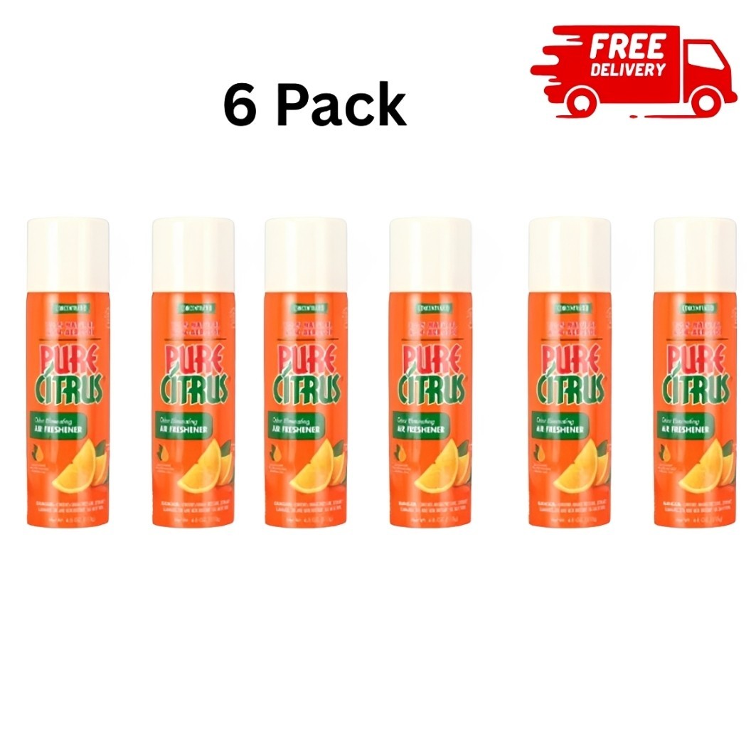 ( 6 PACK ) Pure Citrus Orange Air Freshener, 4oz Free Shipping Non-Aerosol