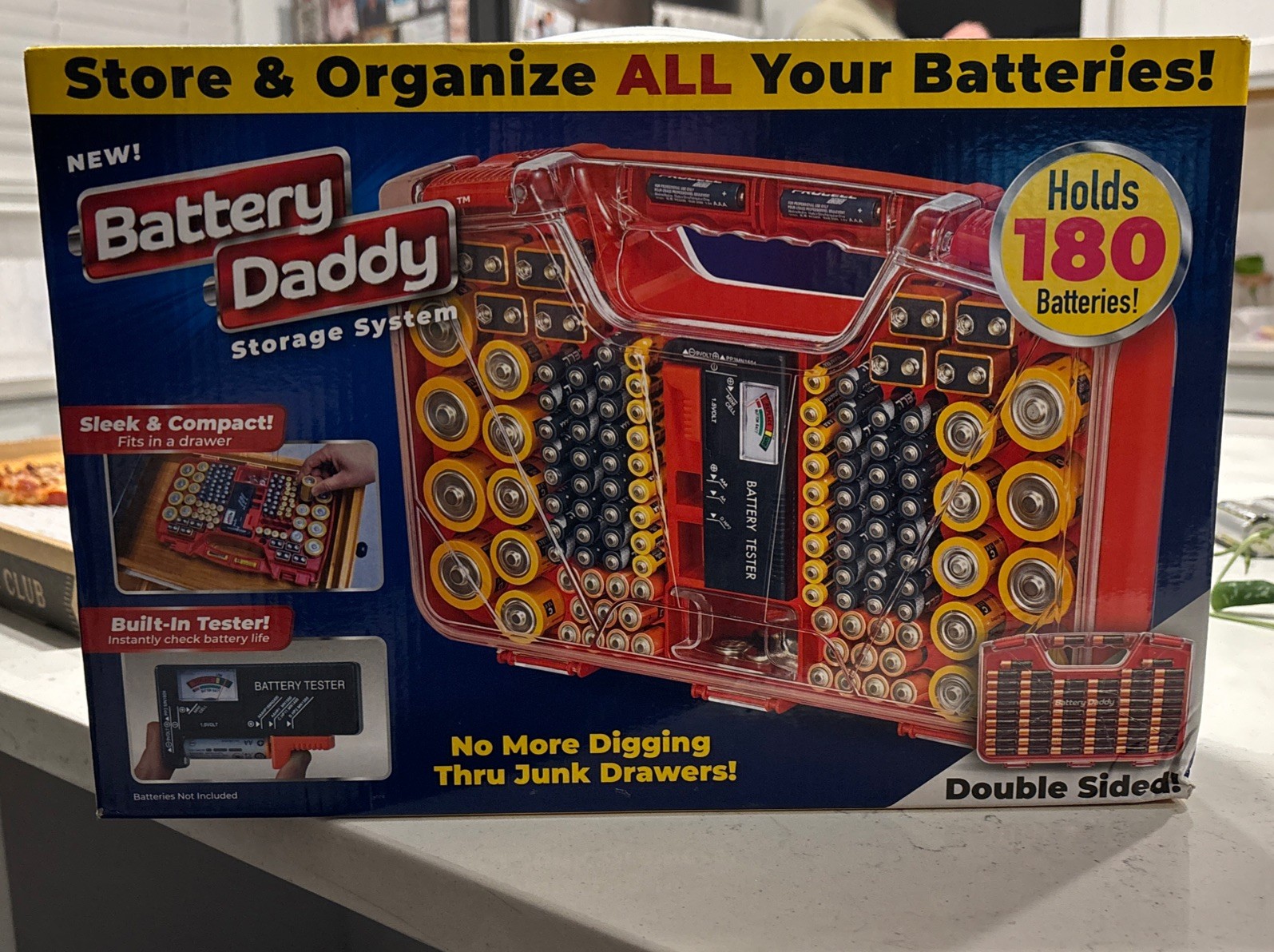 Ontel BADA-MP4 180 Batteries Battery Storage Box Never Used Open Box