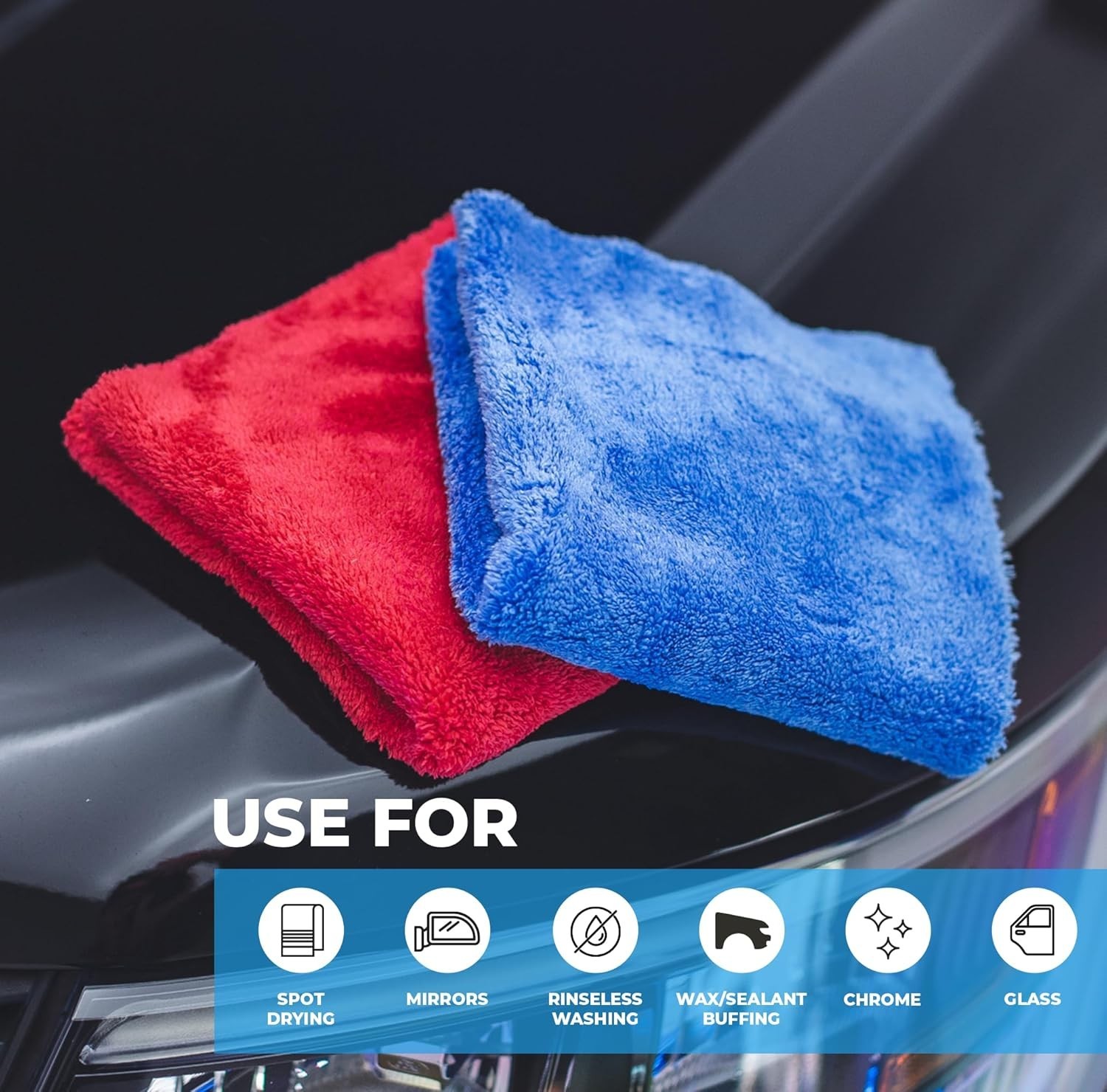 Eagle Edgeless 500 4-Pack Professional Korean 70/30 Blend Super Plush Microfi…