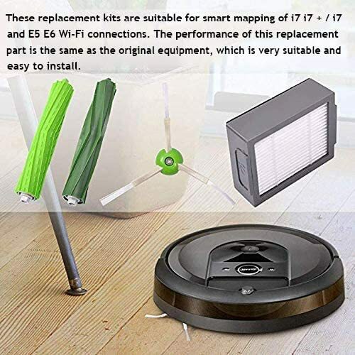 For Irobot Roomba I7+/E5/E6 Sweeping Robot Vacuum Parts Main Brush Rubber Brush
