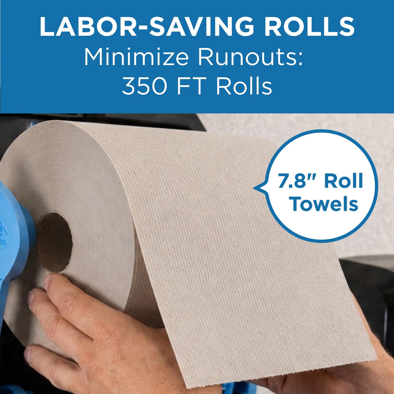 Recycled Brown Paper Towels 350ft Rolls Bulk 12 Count Commercial Restroom Office