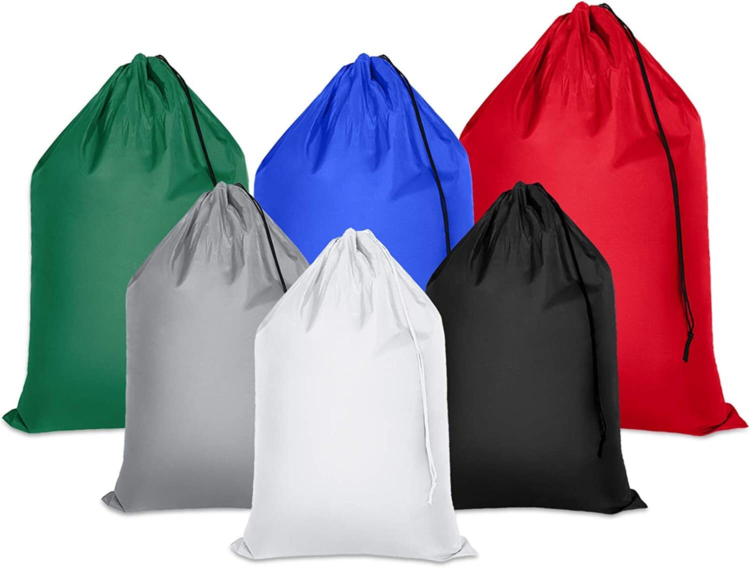 Jumbo Heavy Duty Nylon Laundry Bag Locking Drawstring Closure 30×40 (4 COLORS)