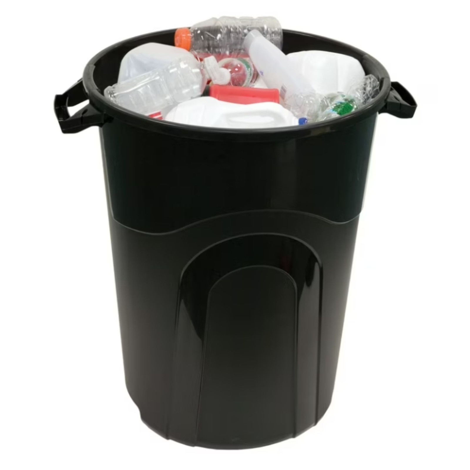 Hyper Tough 32 Gallon Heavy Duty Plastic Garbage Can Included Lid Indoor/Outdoor