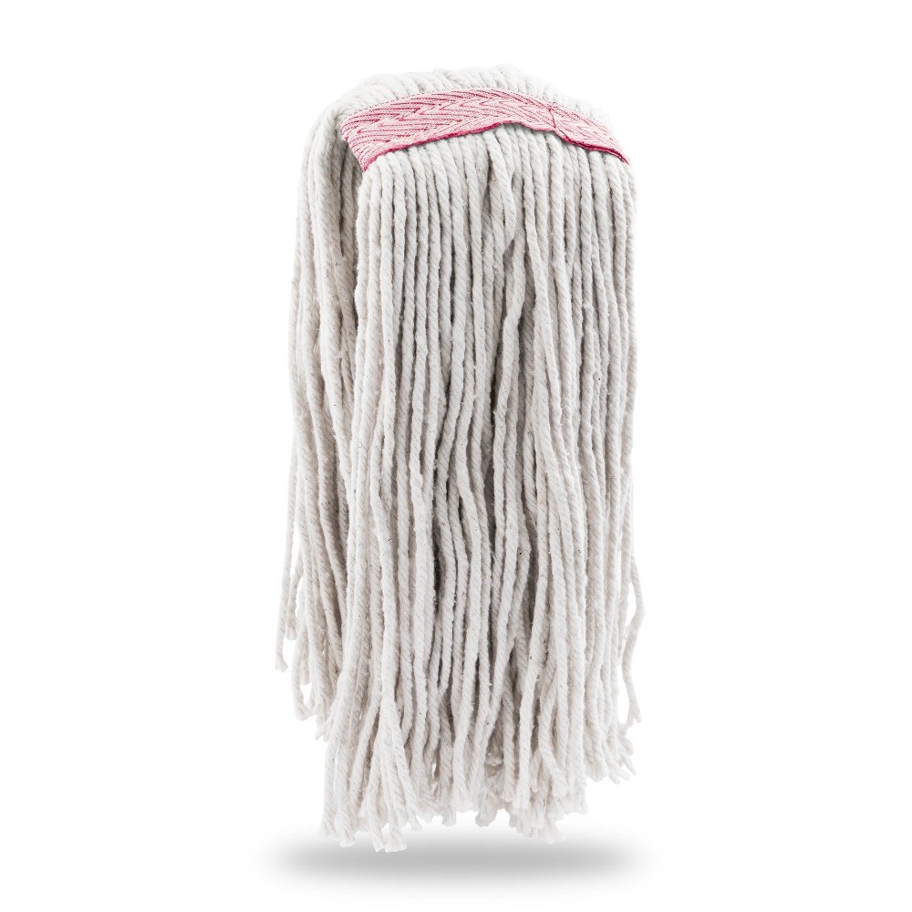 Heavy Duty Cut-End Cotton & Polyester Wet Mop Refill with Clip Attachment