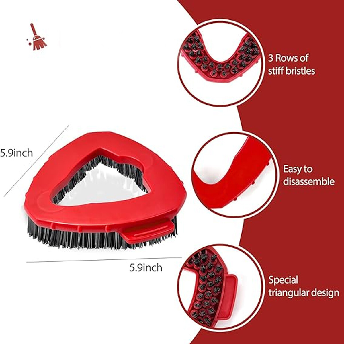 Scrub Brush, 1-4 Pack Spin Mop Scrub Brush Head Compatible for O Cedar Easywring