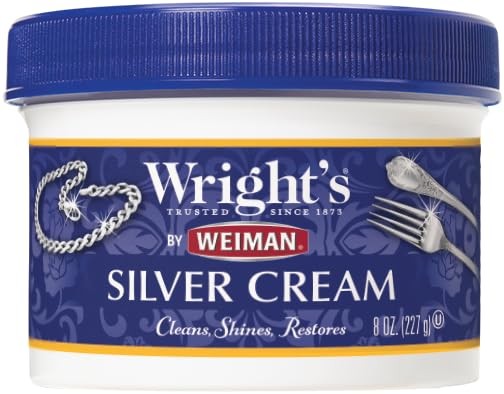 Wright’s Silver Cleaner and Polish Cream, 8 Ounce, Gently Clean and Remove Tarni