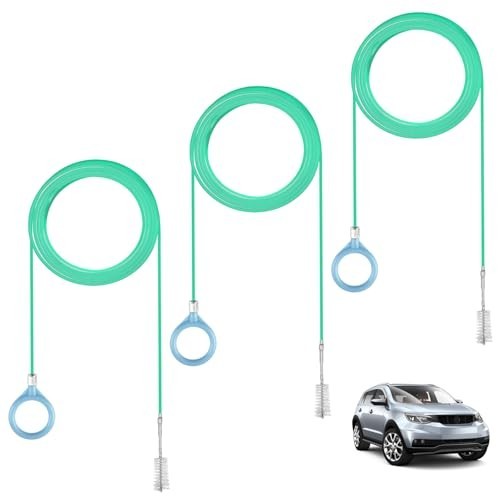 3 pcs Auto Sunroof Drain Cleaning Tool, 120 Inch Long Flexible Tube Cleaning Bru