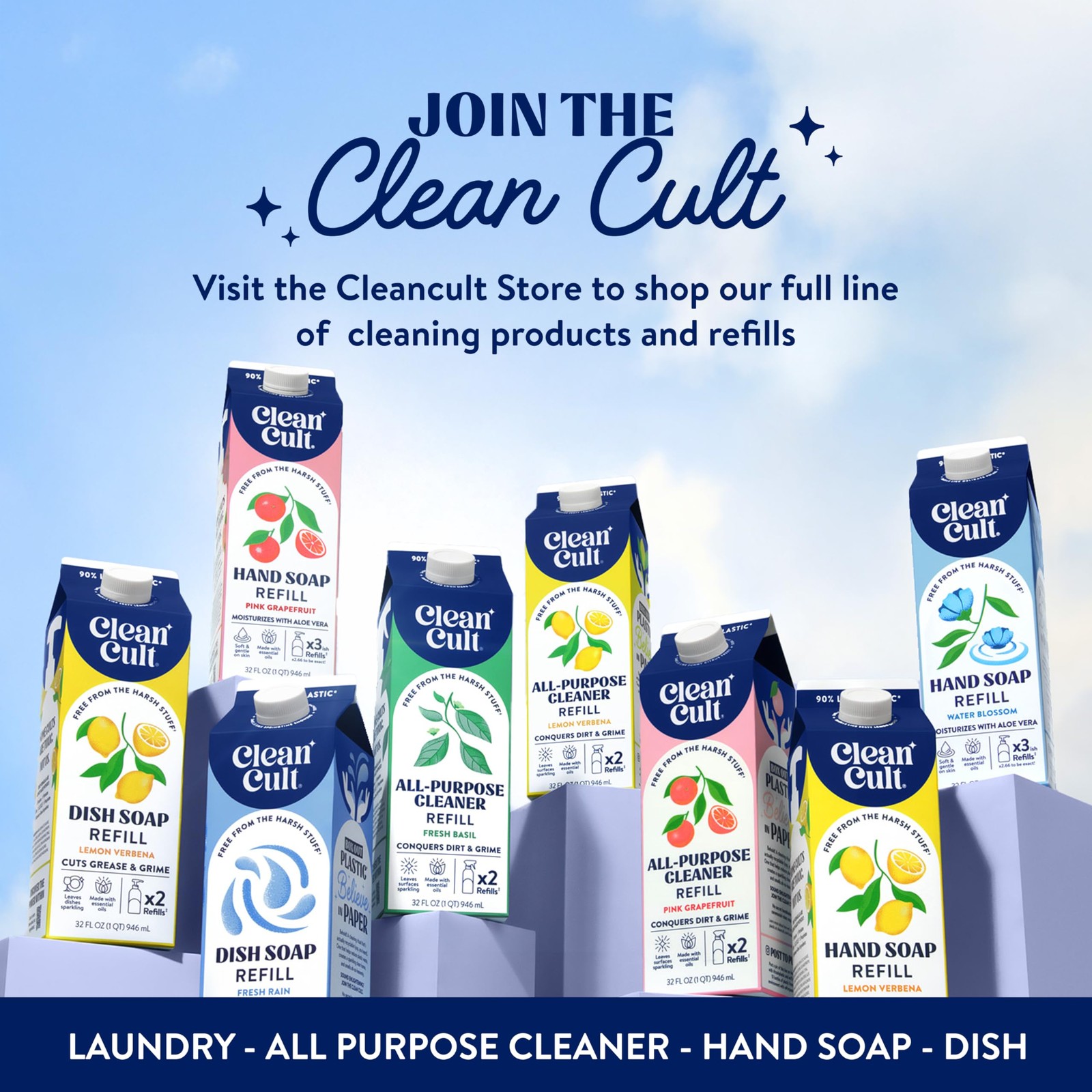Dish Soap Liquid Refill 32oz, 1 Pack Plant Based Cleaning Power Dish Soap t…