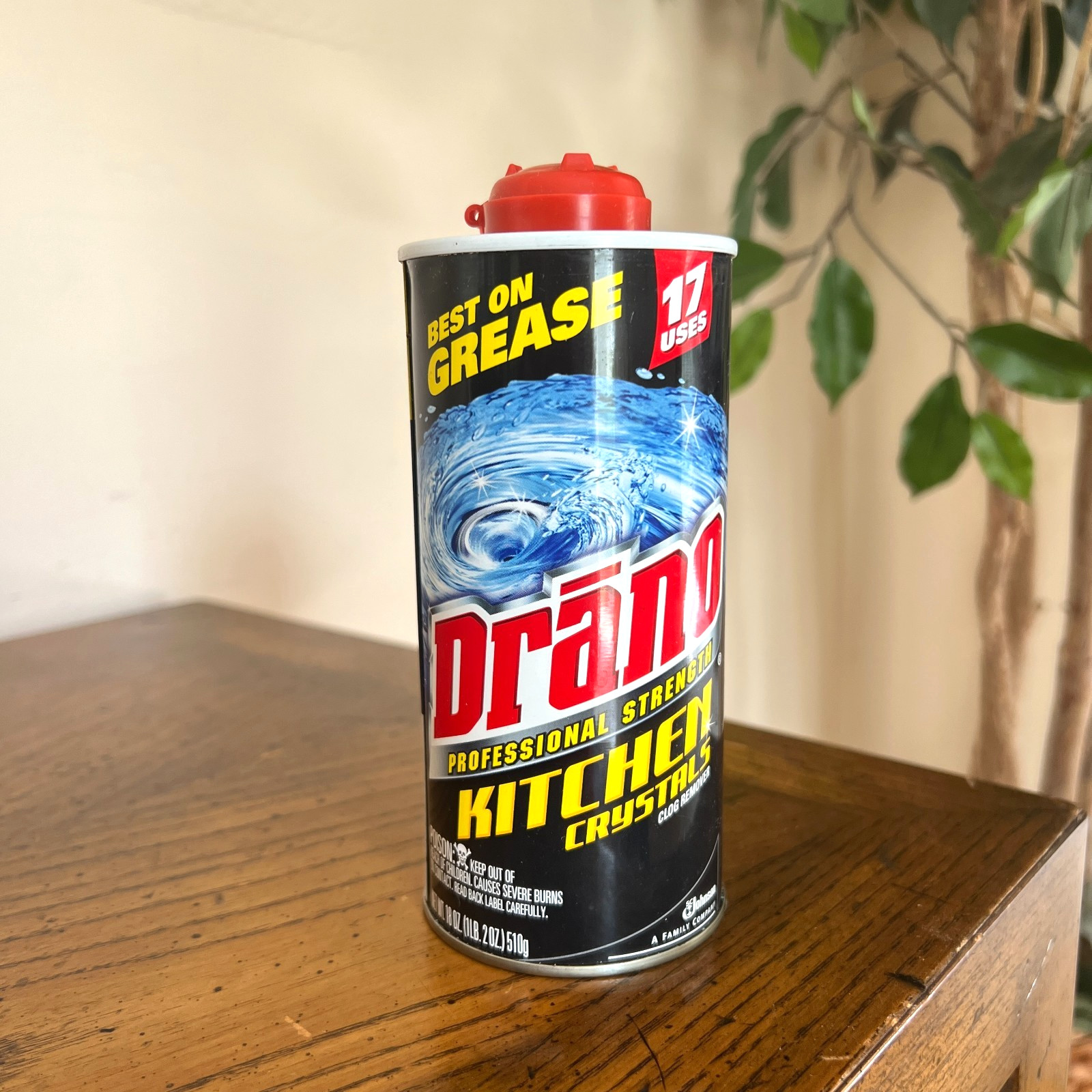 Drano Professional Strength Kitchen Crystals Sink Drain Clog Remover 18oz 2004