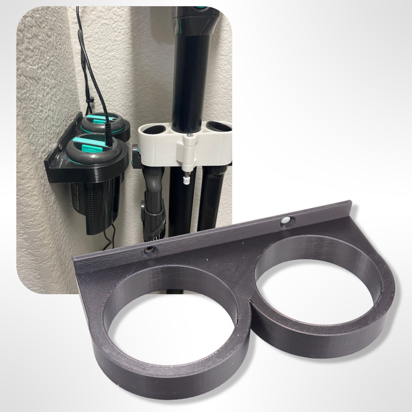 Custom Wall Bracket Battery Holder for WYZE Cordless Vacuum S