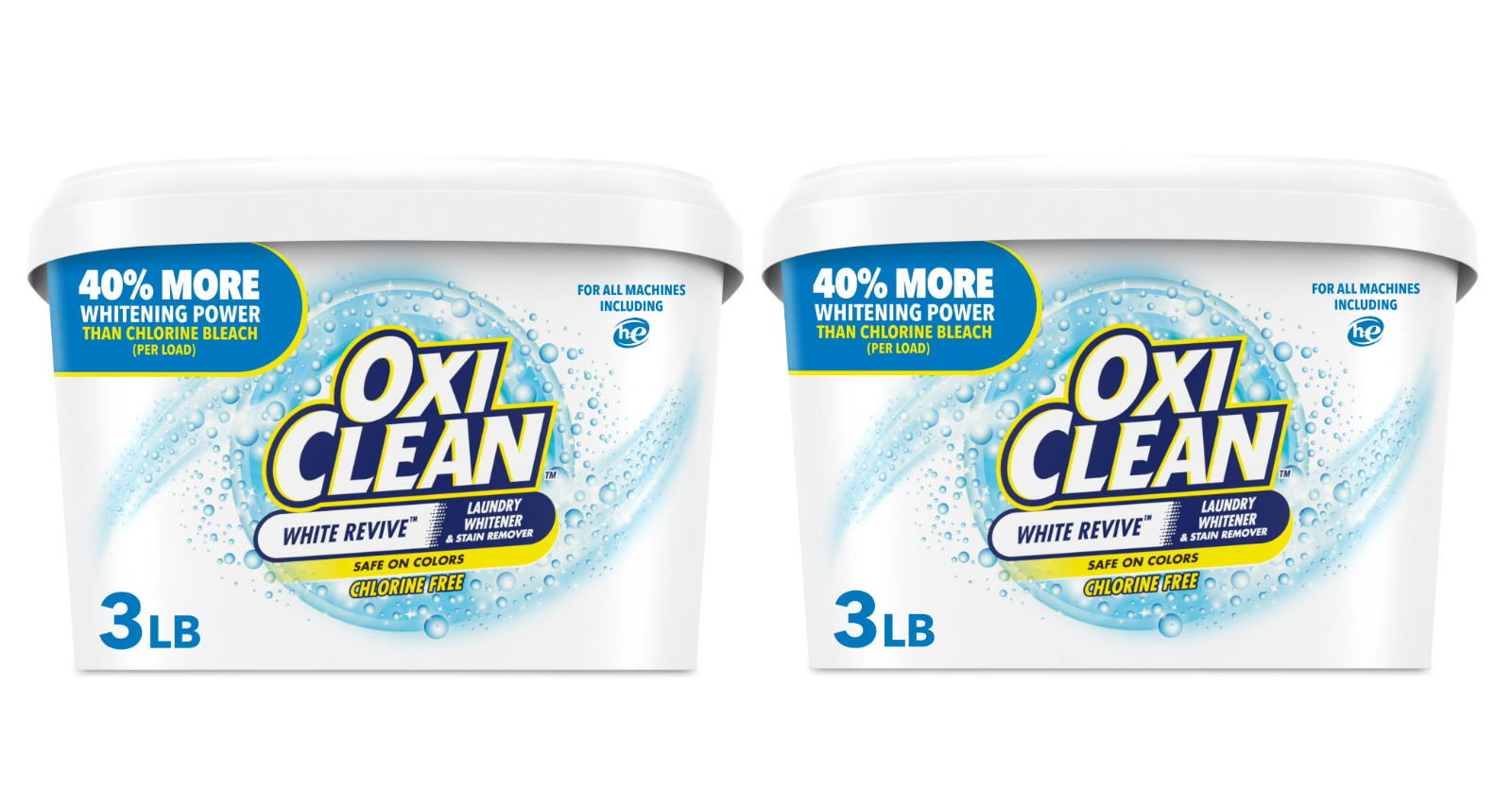 OxiClean White Revive Laundry Whitener, 3 lb PACK OF 2