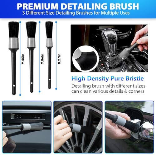 Car Cleaning Kit, Car Vacuum Kit, Gray Car Interior Detailing Kit Gray(20pcs)