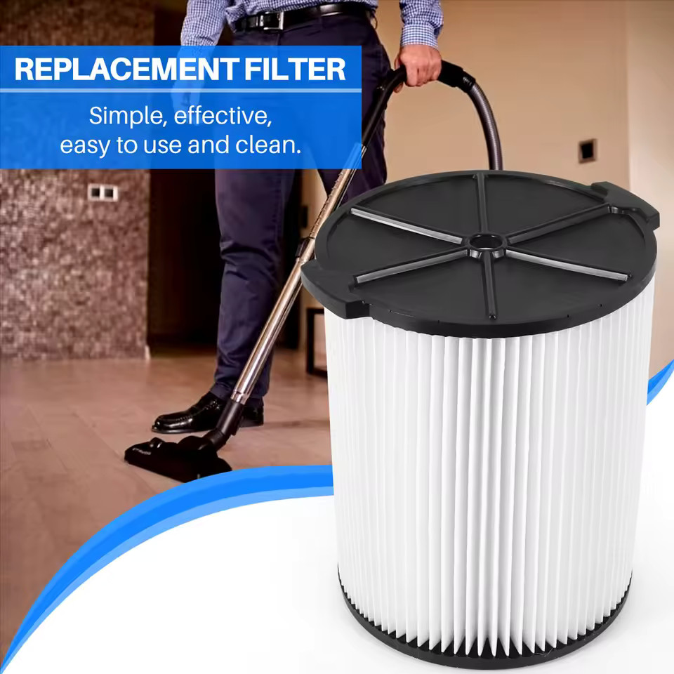 VF4000 Washable Pleated Filter – Replacement for RIDGID Wet/Dry Shop Vac