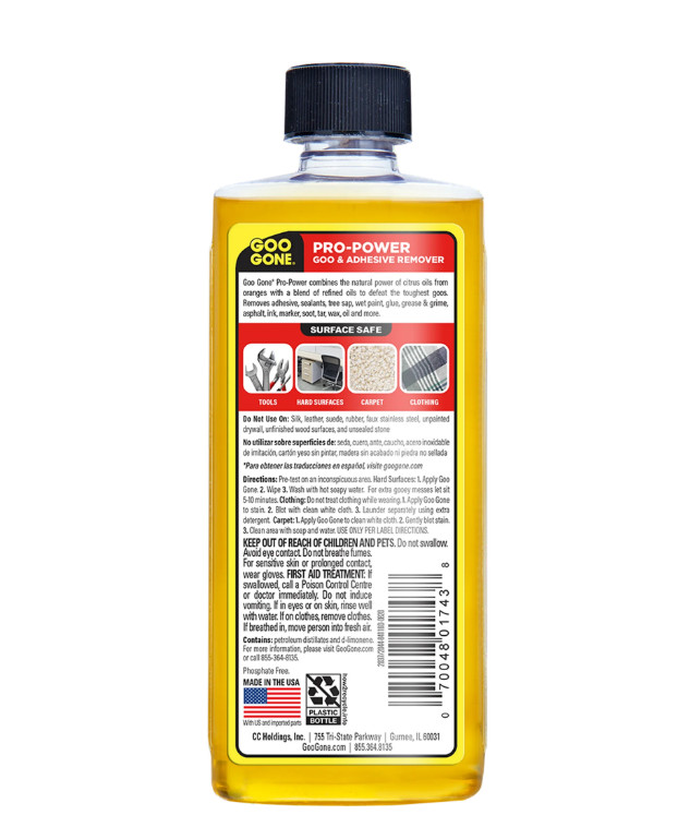 Goo Gone Pro-Power Goo & Adhesive Remover 8 oz
