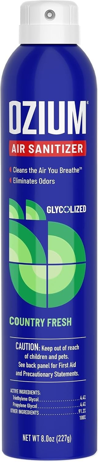 Ozium 8 Oz Air Sanitizer Odor Eliminator – Eliminador de Olores Country Fresh