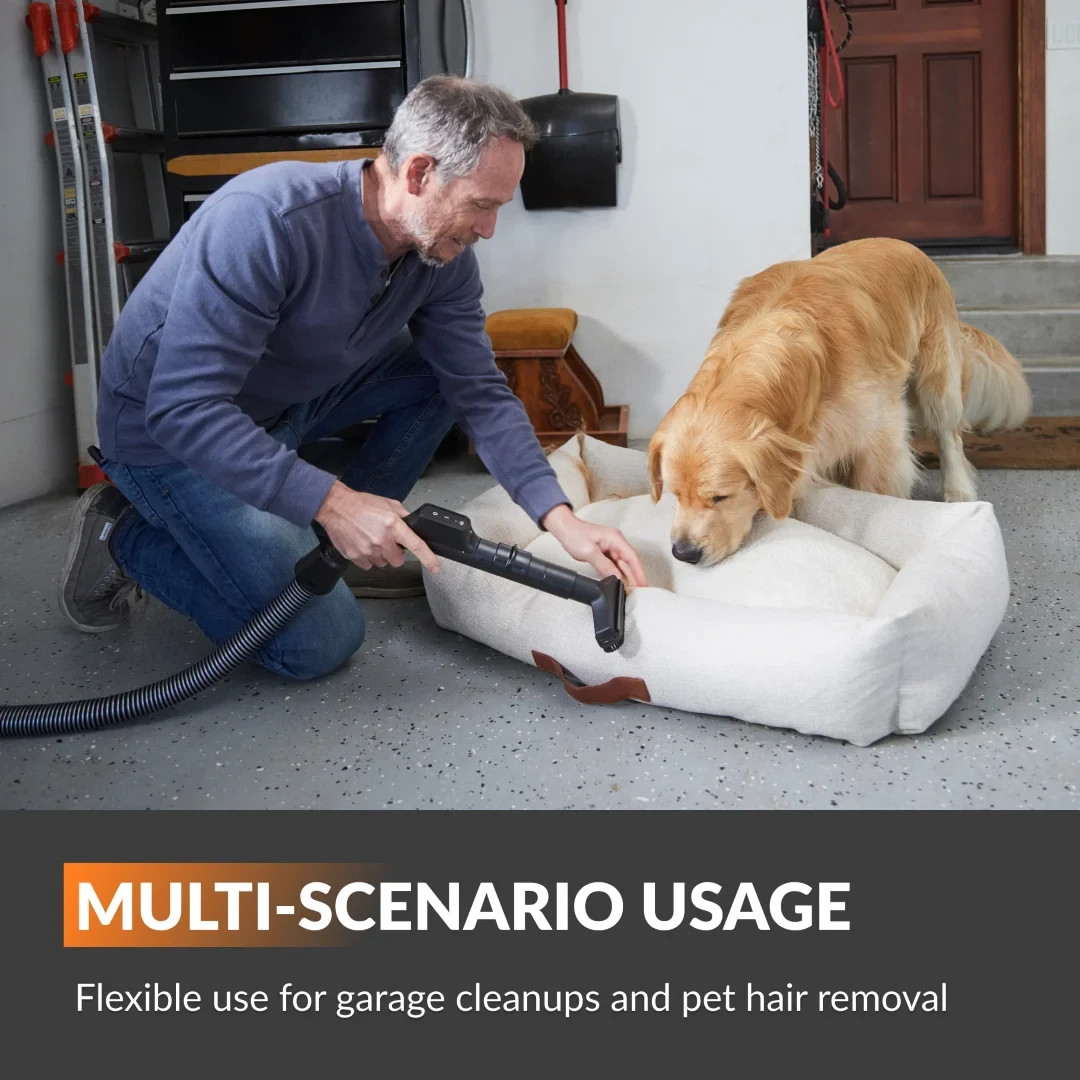 Wall Mounted Retractable Vacuum Cleaner 30FT Hose Wet Dry Garage Cleaning Kit