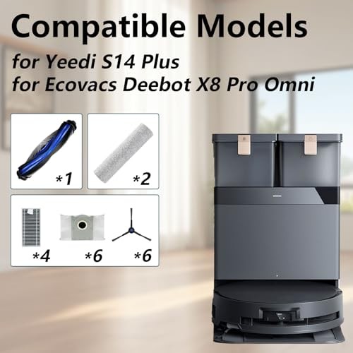 Replacement for Ecovacs Deebot X8 Pro Omni and for Yeedi S14 Plus Robot Vacuum