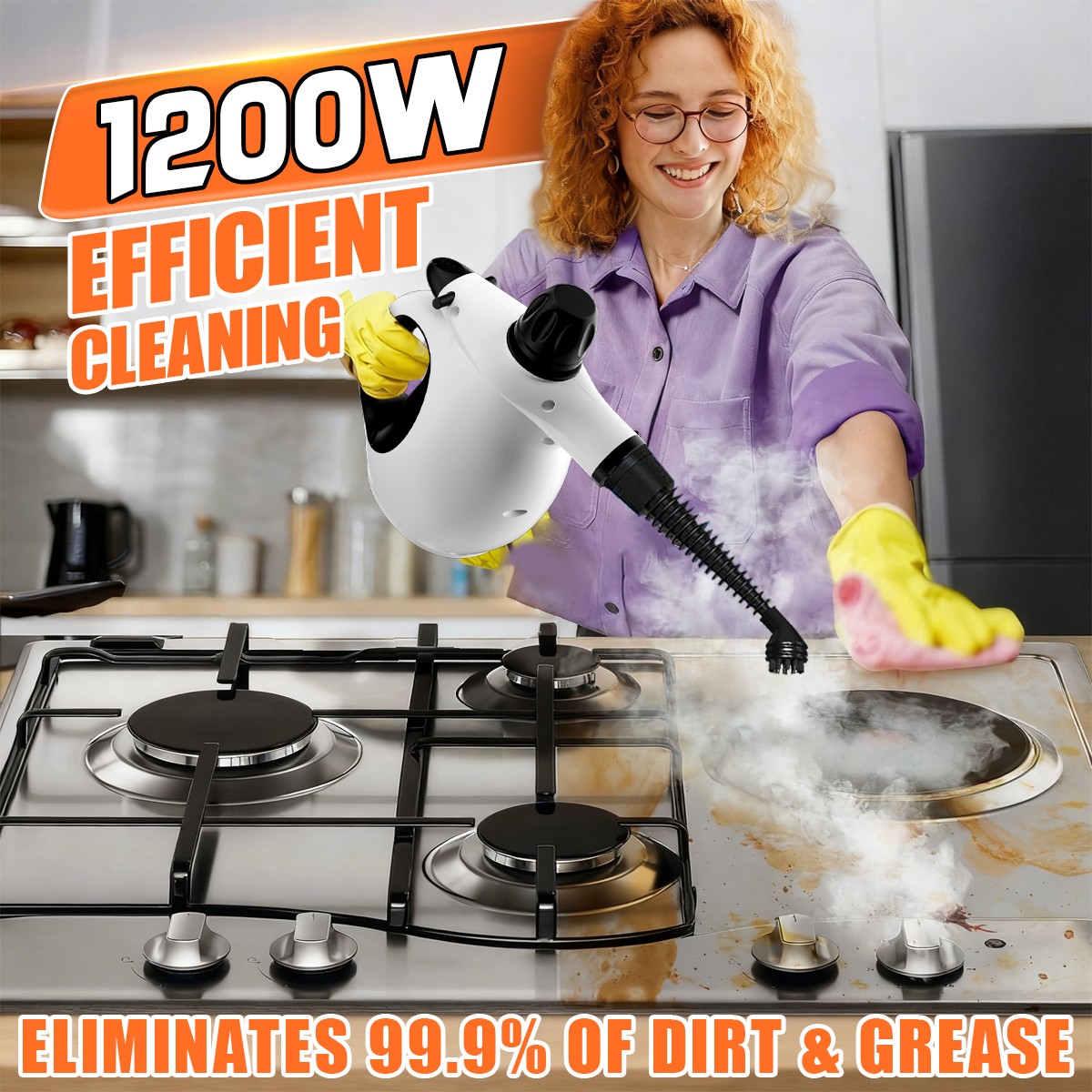 2500W Handheld Car Detailing Cleaning Machine High Temp Steam Cleaner Household