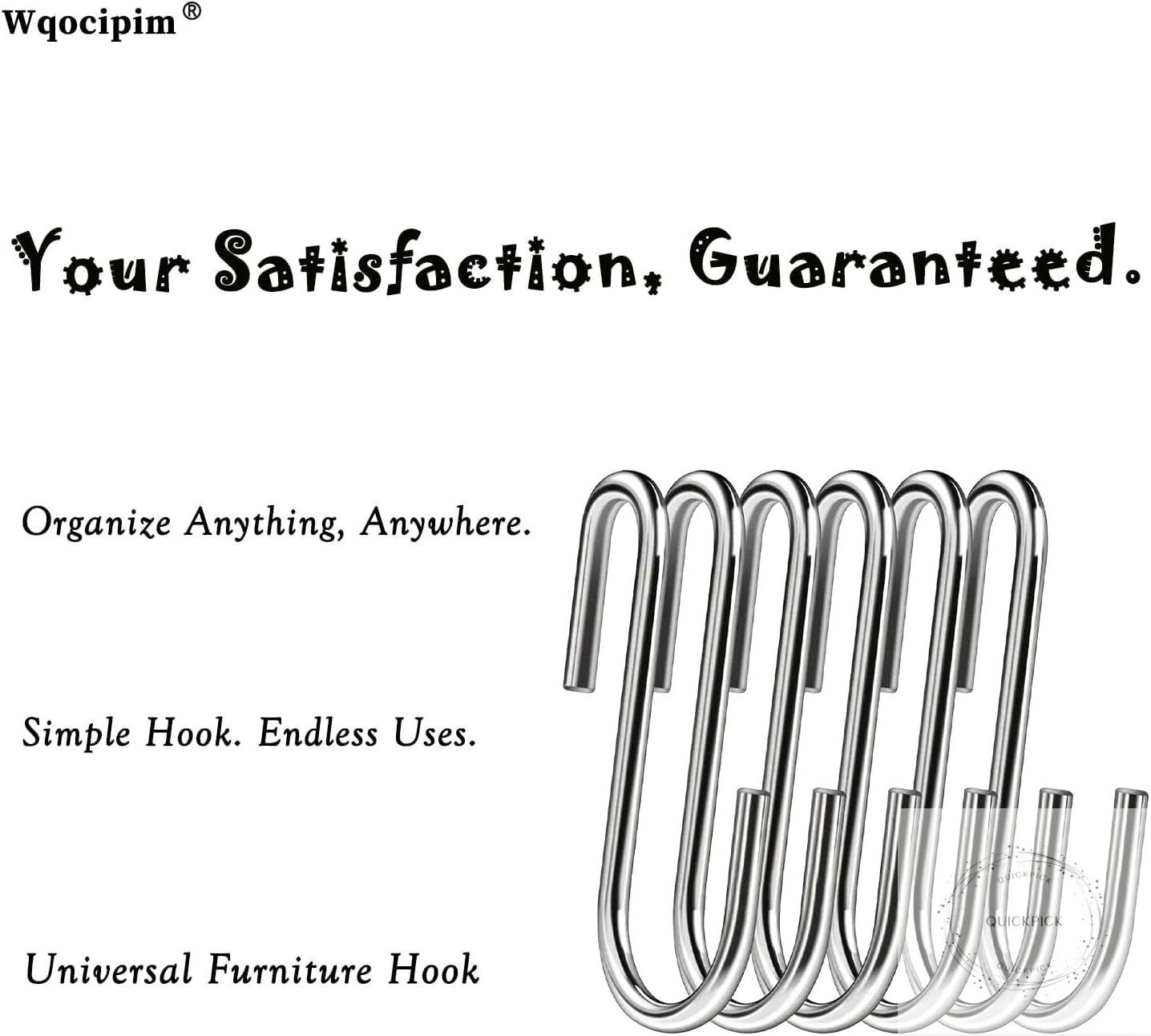 50 Pack 2.4 Inch Heavy Duty Stainless Steel S Hooks – S Shaped Metal Hanging