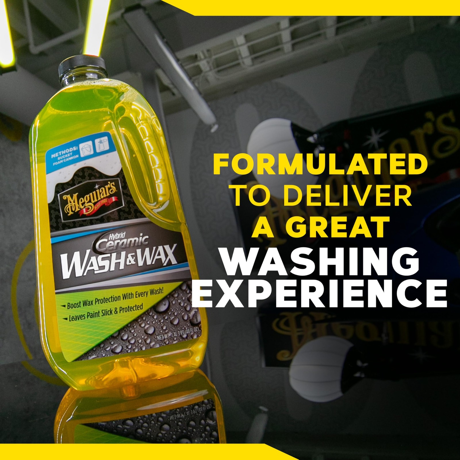 Meguiar’s Hybrid Ceramic Wash & Wax – Sophisticated Car 48 Fl Oz (Pack of 1)