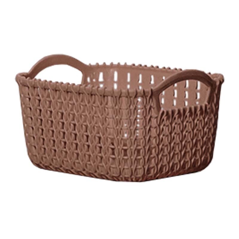 4 Pcs Weave Basket Storage Organizer Bins Portable Stackable Weave Storage Boxes