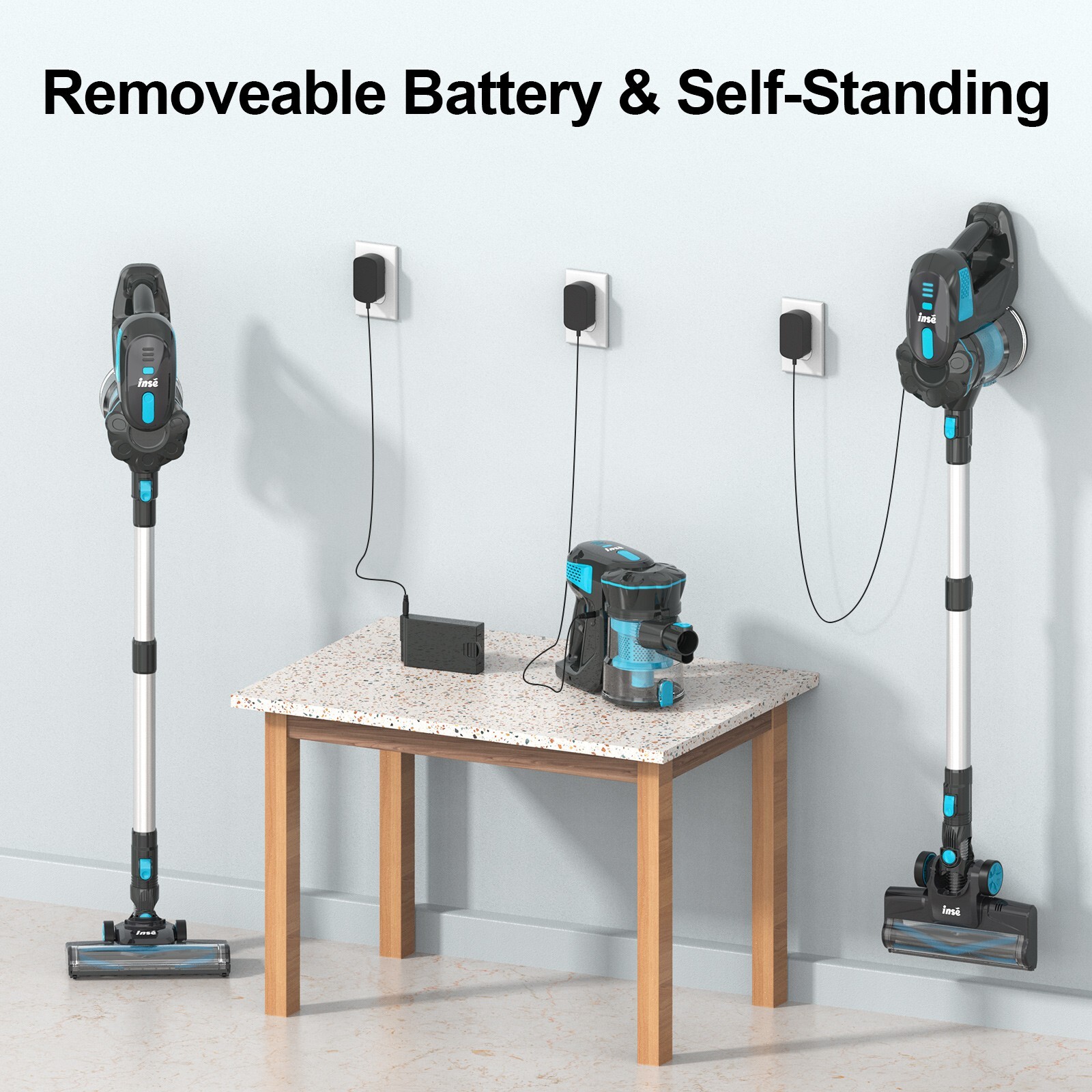 Cordless Vacuum Cleaner Stick Vacuum up to 40min 6In1 For Household Cleaning New