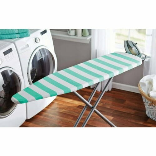 Mainstays Deluxe Striped 100% Cotton Iron Board Cover and Pad for 15″x54″ Tops