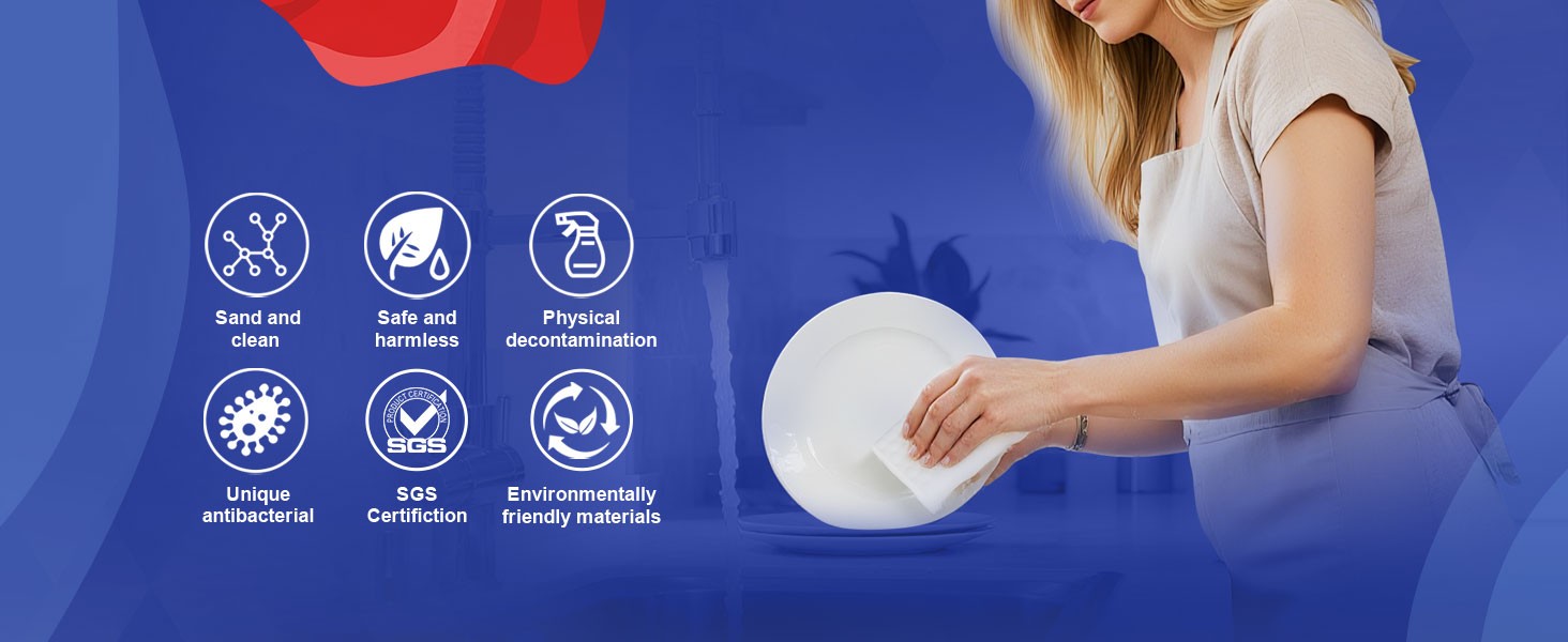Magic Sponge Eraser, 10 Pack, 2X Density Melamine Foam | Water-activated