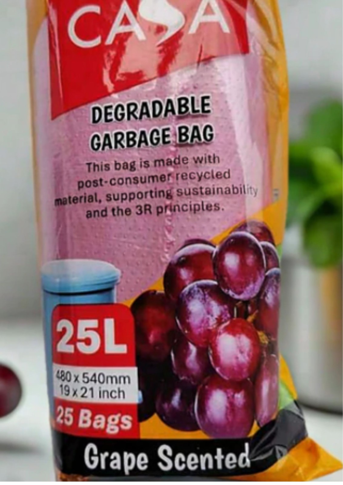 CASA SCENTED GARBAGE BAGS – 25 LITER (5 ROLLS, MIXED SCENTS)-FREE SHIPPING