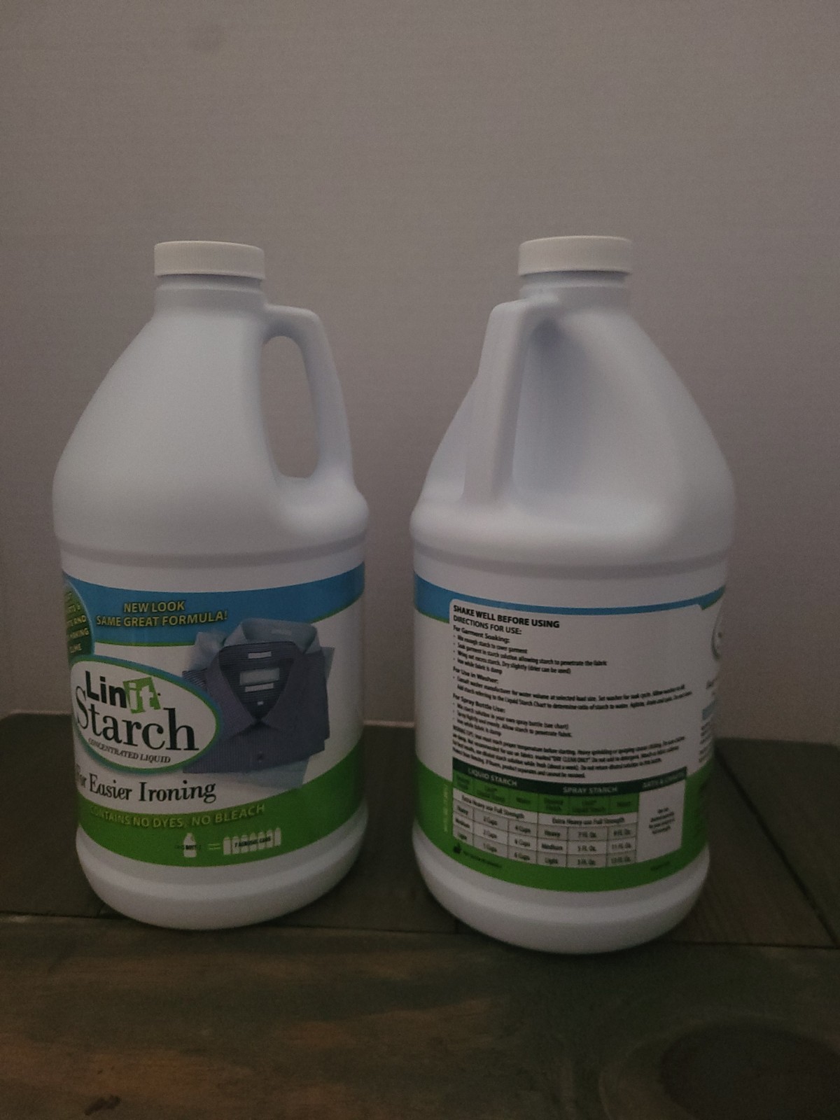 Malco Linit Starch Concentrated Liquid Laundry Starch 1 Gallon No Dyes No Bleach