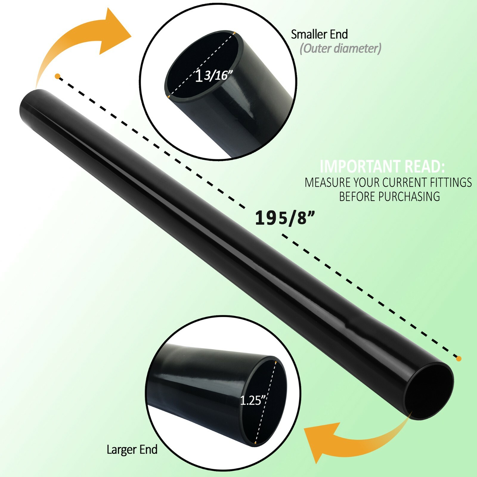 3 Plastic Wands Tubes Pipes for Eureka Canister & Upright Vacuum using 1-1/4″