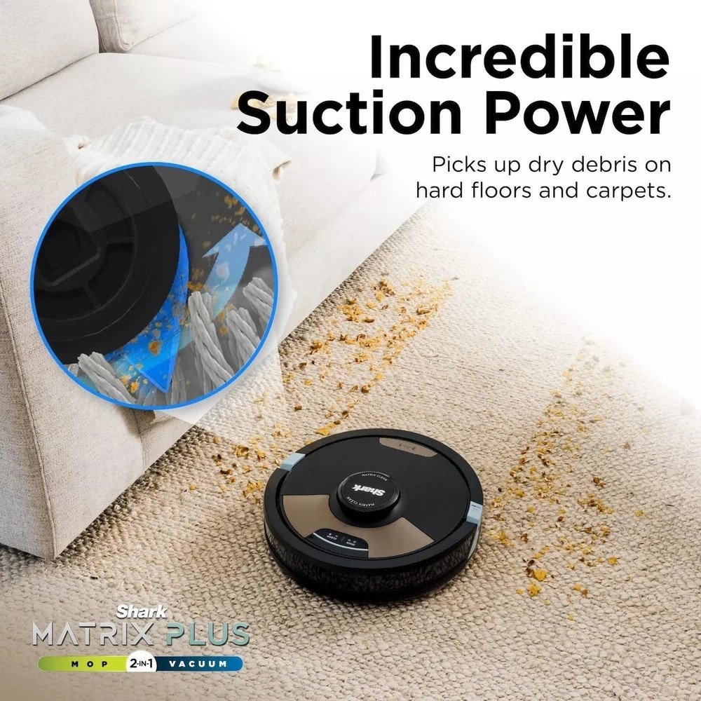 Shark Matrix Plus 2-in-1 Robot Vacuum & Sonic Mop, Home Mapping, HEPA Bagless Se