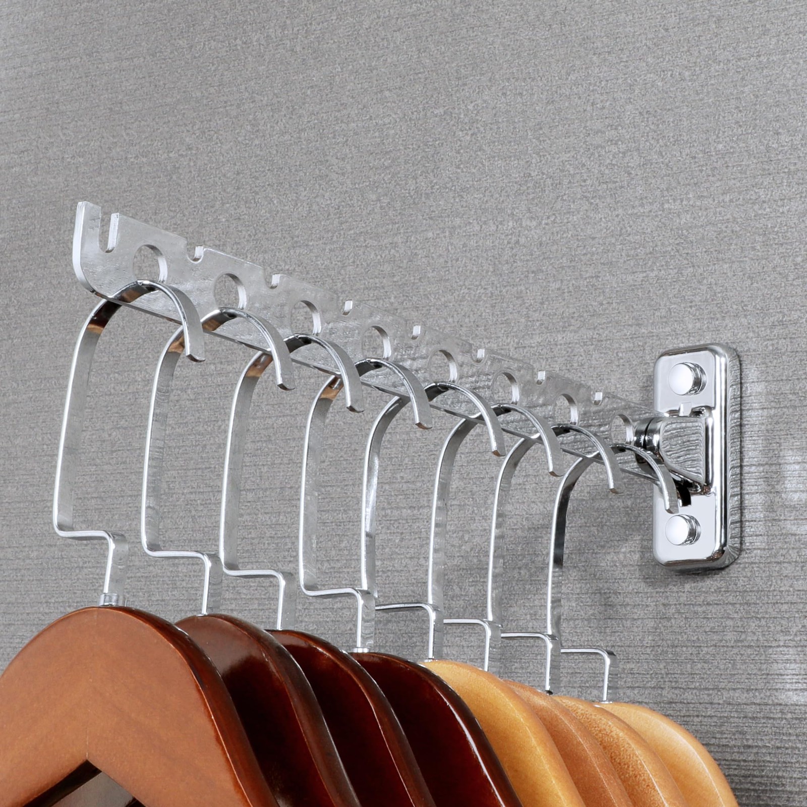 folding Clothes Hanger Rack Stainless Steel Wall Mounted Drying Rack Space Savin