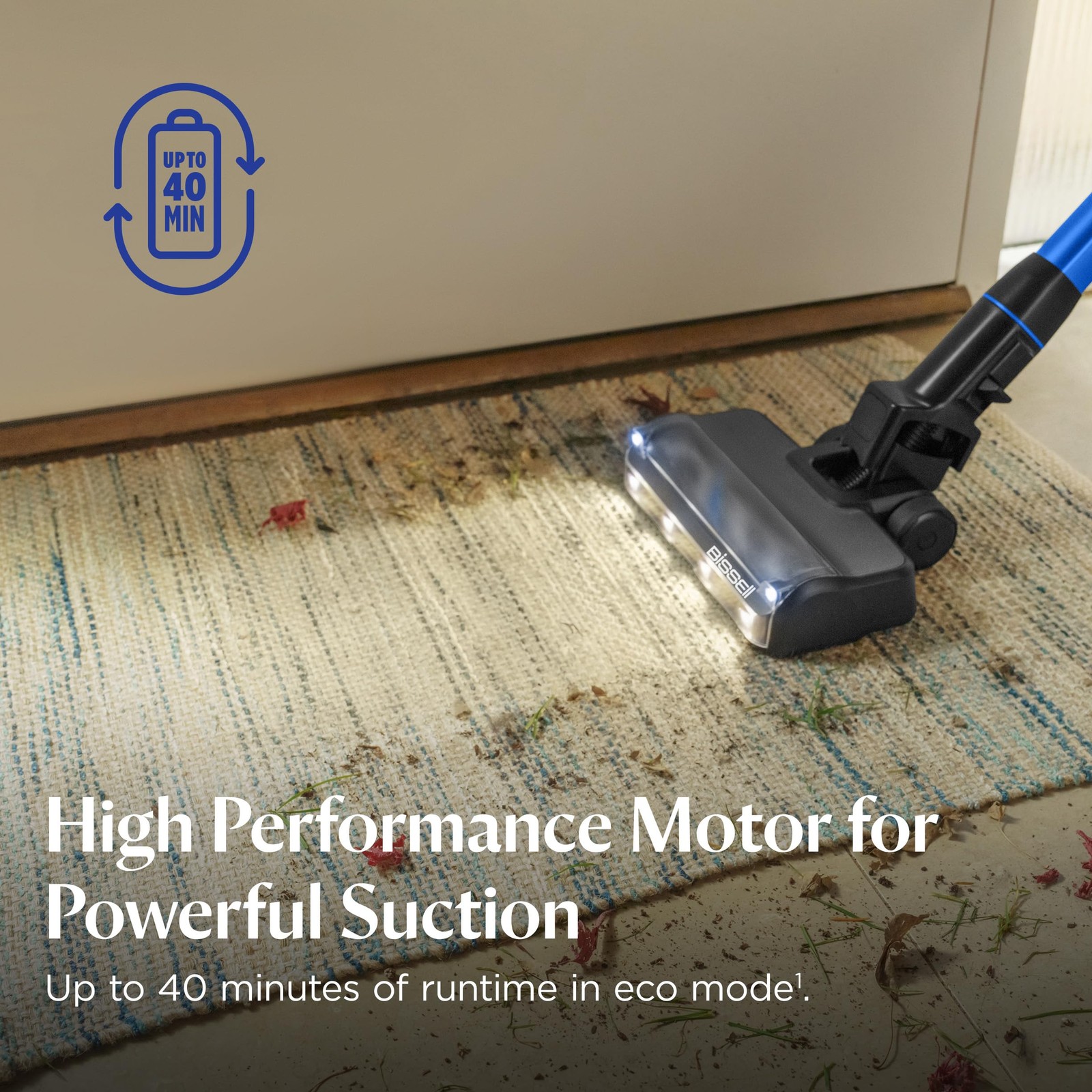 BISSELL PowerClean FurFinder 200W Cordless Vacuum, Rechargeable, 40 Min Battery