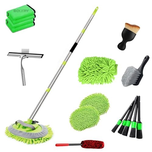 62″ Car Wash Brush Kit 20Pcs – Chenille Microfiber Wash Mop Mitt