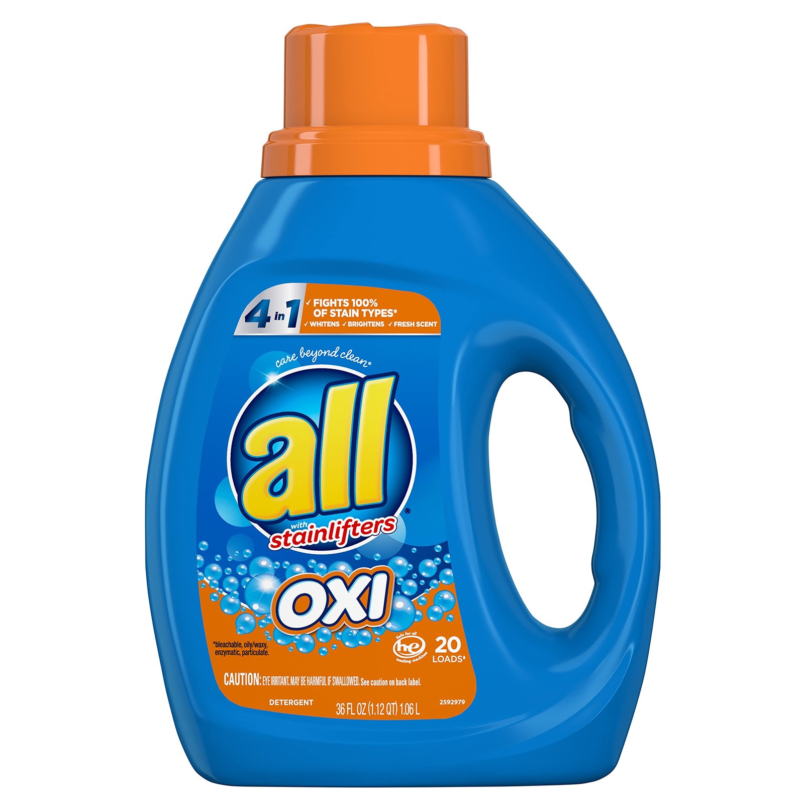 All Stainlifters Laundry Detergent Liquid with OXI Stain 36 fl oz (Pack of 1)