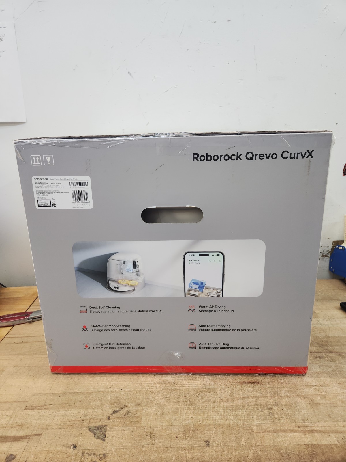 Roborock Qrevo CurvX Robot Vacuum Cleaner & Fill Dock (QRCX01-01) -NEW/SEALED-