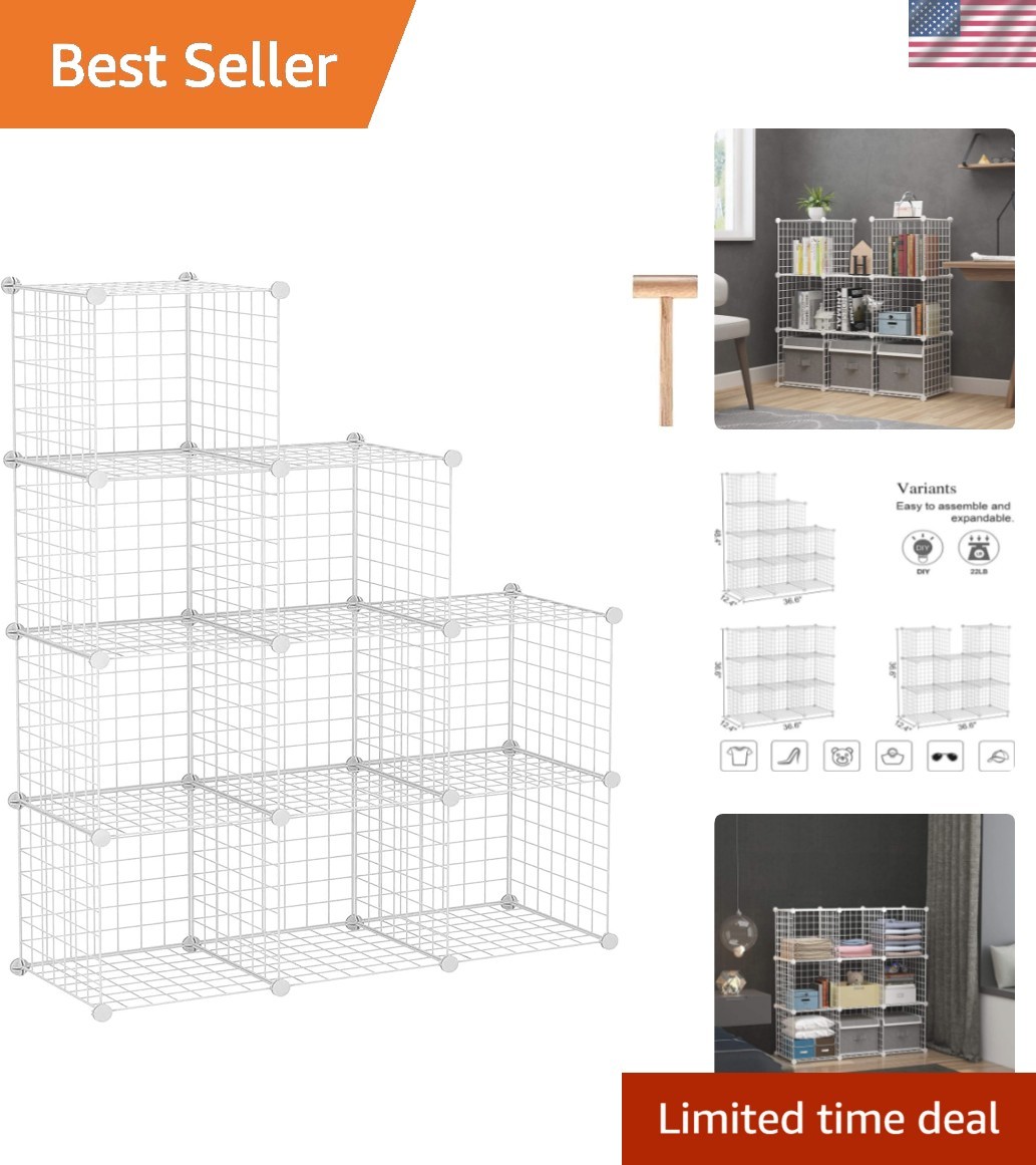 Wire Cube Storage, 9-Cube Organizer Metal, Wire C Grids Storage, Storage Bins…